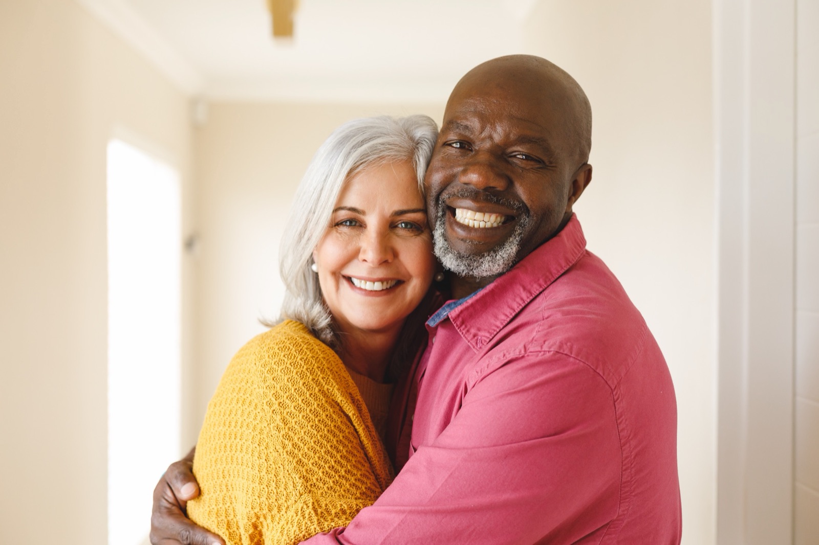 A couple at home together, healthy and at ease in their living space