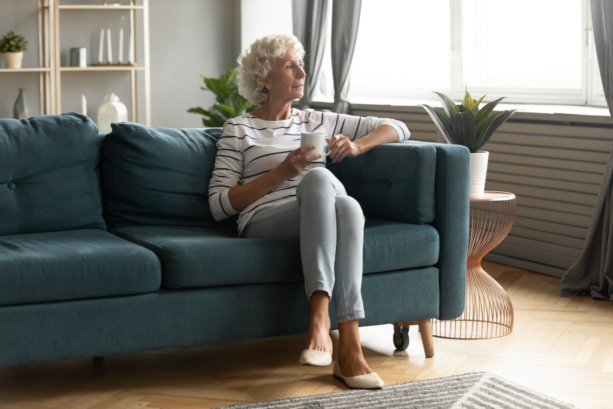 Vayyar Care (representative image): a calm older woman at home